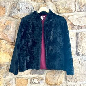 Vintage 60s 70s black faux fur jacket